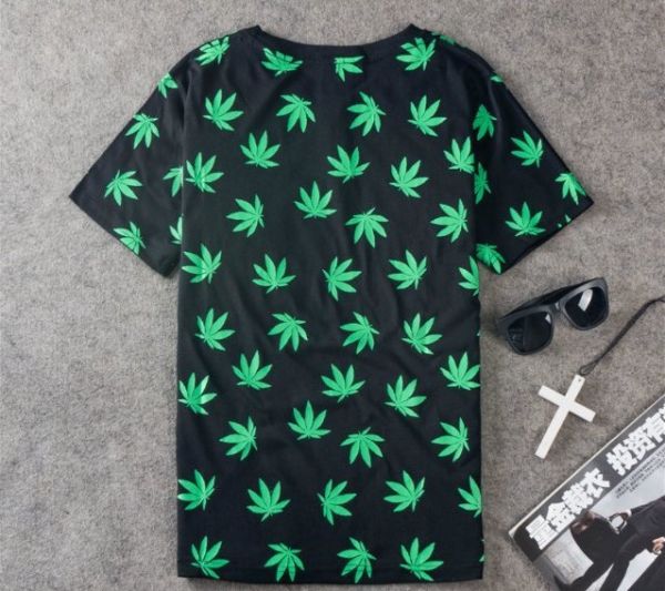 Camisa Weed Preto c/ Verde