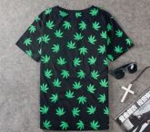 Camisa Weed Preto c/ Verde